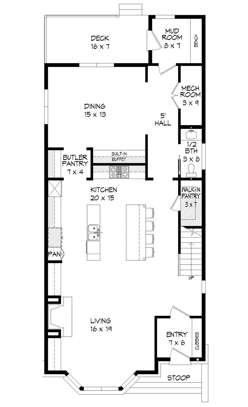 Greek Revival House Plan First Floor - 141D-0269 - Shop House Plans and More