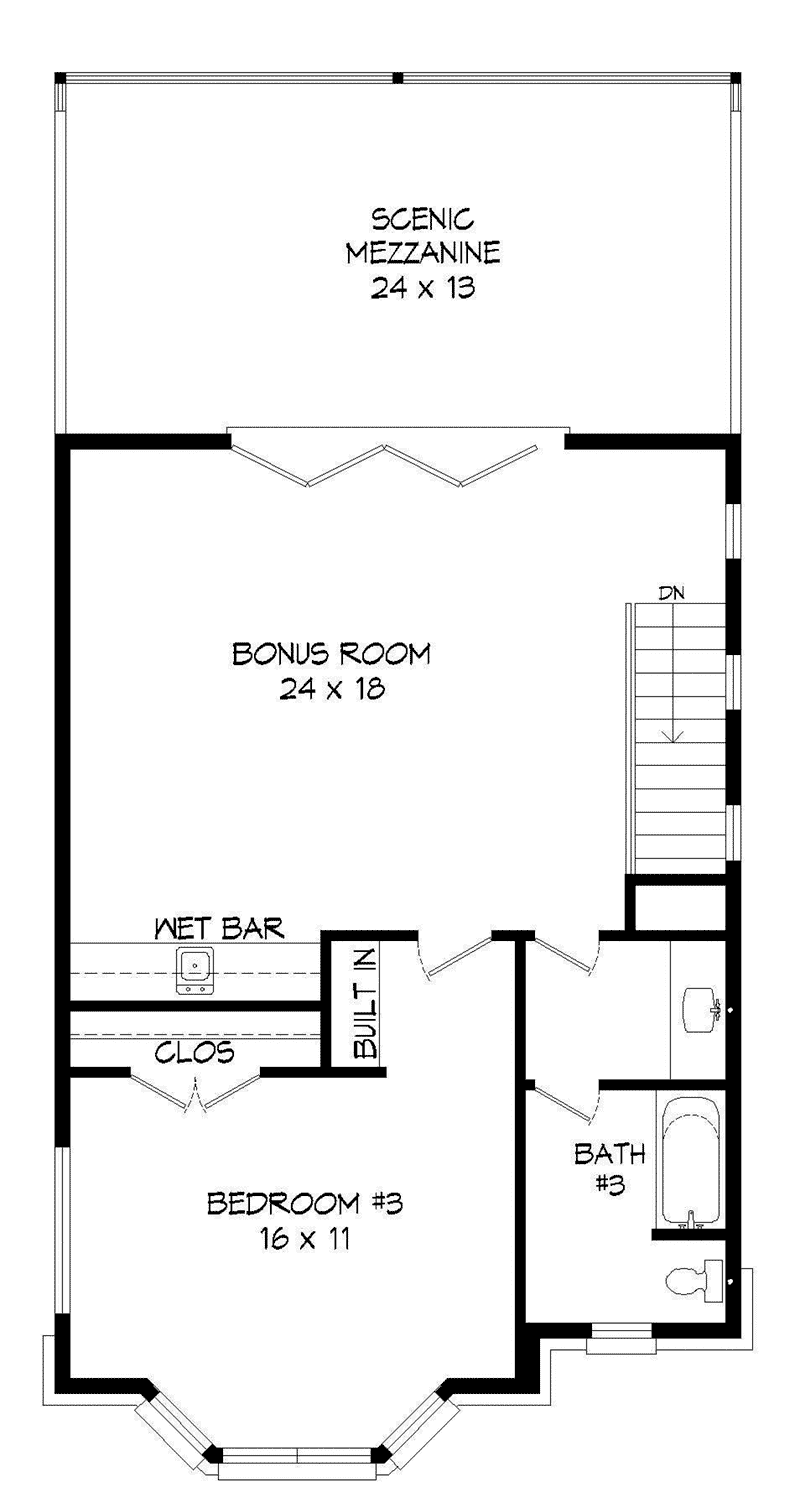 Greek Revival Home Plan Third Floor 141D-0269