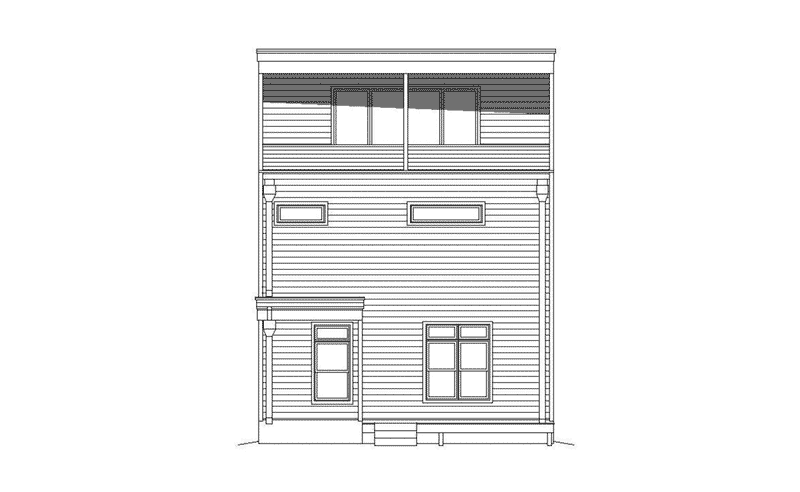 Greek Revival House Plan Rear Elevation - 141D-0269 - Shop House Plans and More