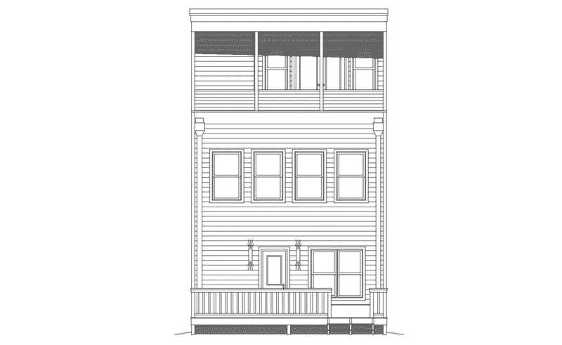 Waterfront House Plan Rear Elevation - 141D-0272 - Shop House Plans and More