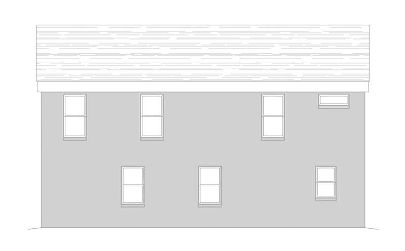 Modern Farmhouse Plan Rear Elevation - Hilltop Ridge Modern Home 141D-0339 / House Plans and More
