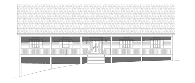 Ranch House Plan Front Elevation - 141D-0363 - Shop House Plans and More
