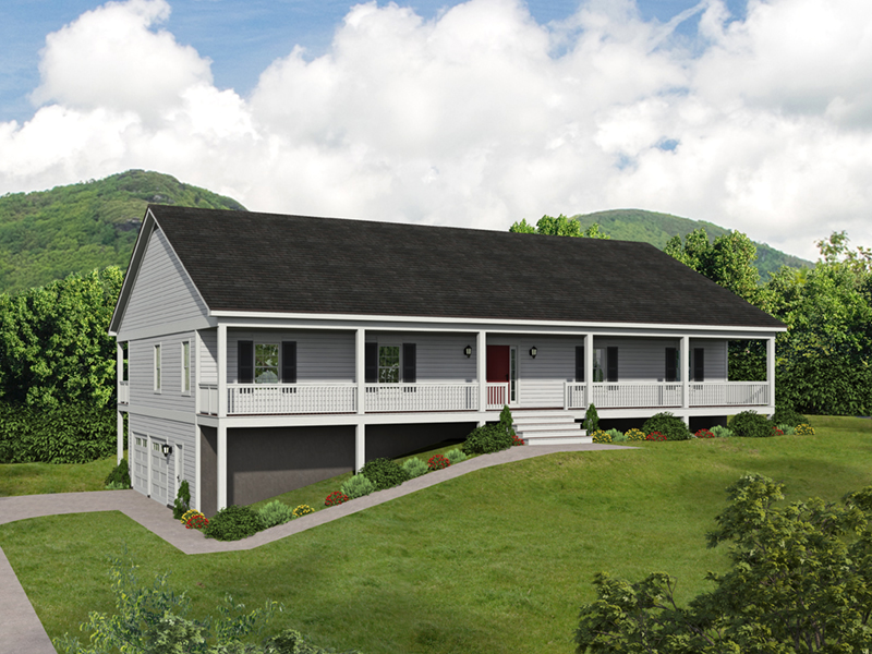 Ranch House Plan Front of Home - 141D-0363 - Shop House Plans and More
