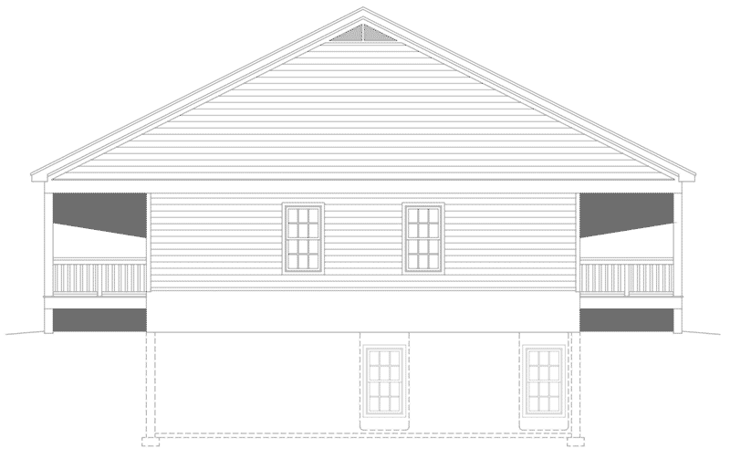 Prairie House Plan Right Elevation - 141D-0363 - Shop House Plans and More