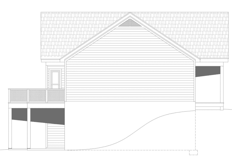 Farmhouse Plan Left Elevation - 141D-0392 - Shop House Plans and More