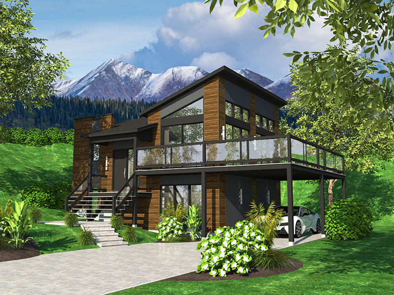 Big Sky Peak Modern Home Plan 148D-0047 - Search House Plans and More