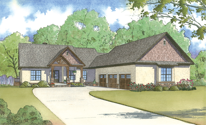 European House Plan Front of Home - Croft Manor Traditional Home 155D-0001 - Search House Plans and More