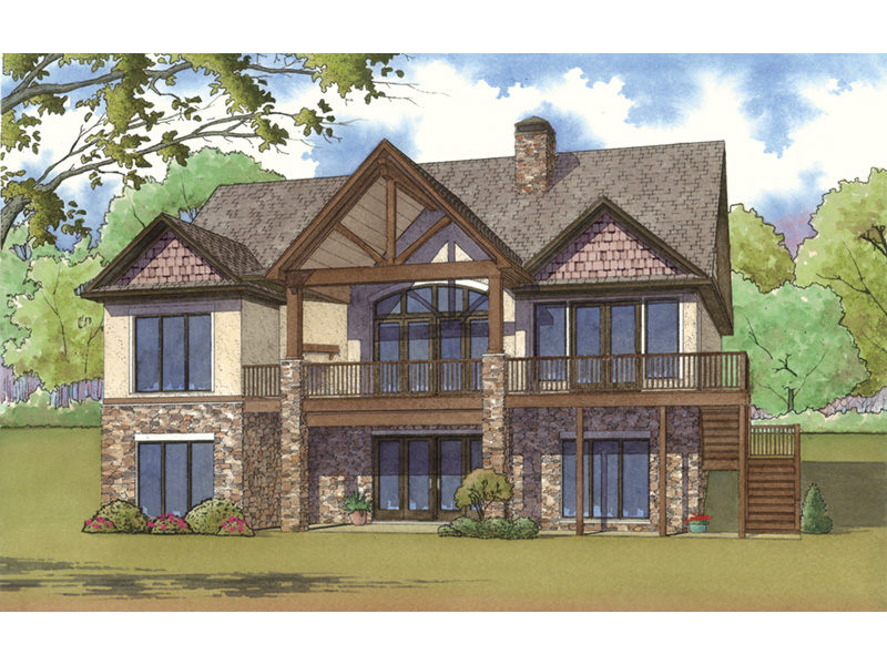 Traditional House Plan Rear Photo 01 - Croft Manor Traditional Home 155D-0001 - Search House Plans and More