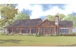 Arts & Crafts House Plan Rear Photo 01 - Summer Breeze Craftsman Home 155D-0004 - Shop House Plans and More