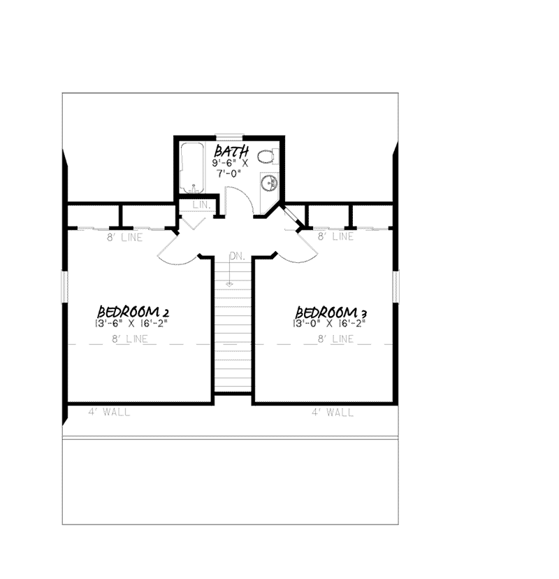 Cabin & Cottage House Plan Second Floor - Aspen Falls Acadian Style Home 155D-0005 - Search House Plans and More