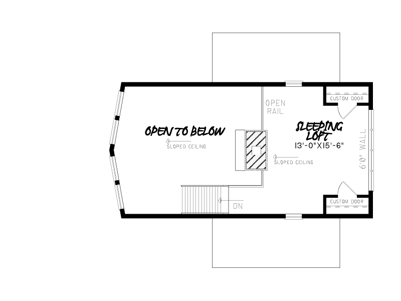 Mountain House Plan Loft - Flyaway Retreat Vacation Home 155D-0011 - Search House Plans and More