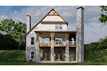 Craftsman House Plan Rear Photo 01 - Appalachian Trail Rustic Home 155D-0016 - Search House Plans and More