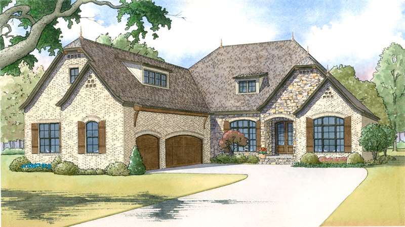 Traditional House Plan Front Image - Saddler Manor European Home 155D-0017 - Shop House Plans and More