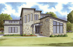 Mediterranean House Plan Front of Home - Sunside View Modern Home 155D-0018 - Shop House Plans and More
