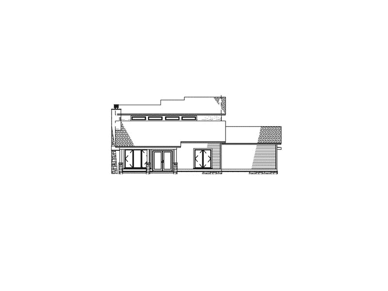 Modern House Plan Rear Elevation - Sunside View Modern Home 155D-0018 - Shop House Plans and More
