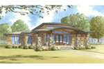 Rustic House Plan Front of Home - Nelcrest Place Modern Home 155D-0021 - Shop House Plans and More