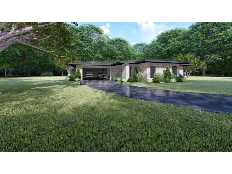 Prairie House Plan Front Photo 02 - Preston Drive Modern Home 155D-0022 - Shop House Plans and More
