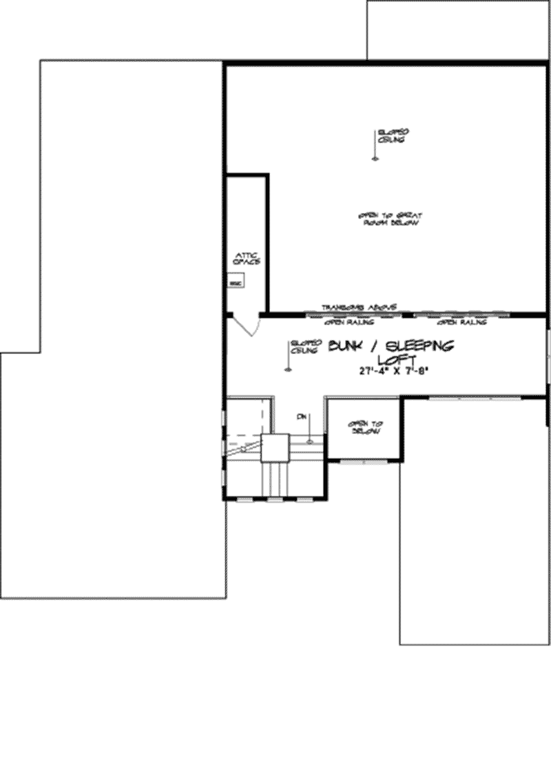 Ranch House Plan Second Floor - Pallaton Rustic Modern Home 155D-0023 - Shop House Plans and More