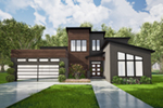 Ranch House Plan Front of Home - Pallaton Rustic Modern Home 155D-0023 - Shop House Plans and More