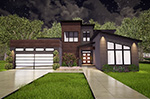 Ranch House Plan Front Photo 01 - Pallaton Rustic Modern Home 155D-0023 - Shop House Plans and More