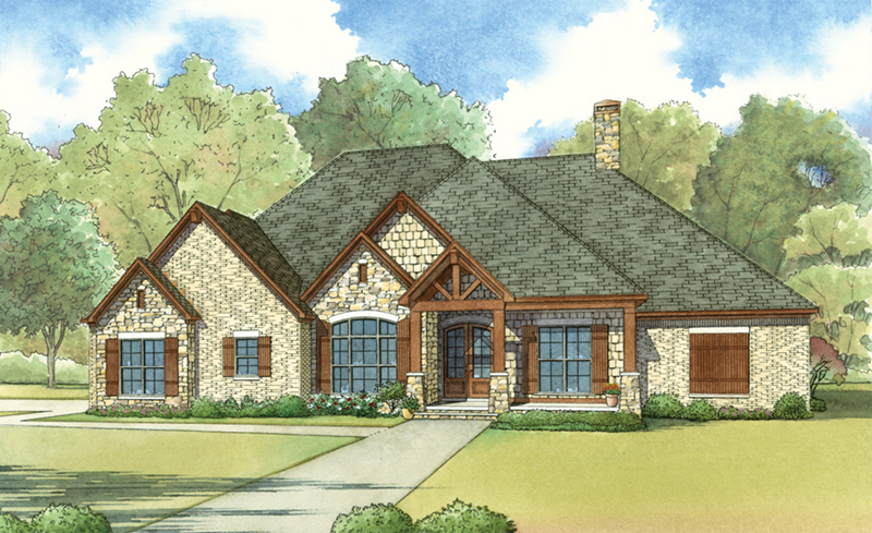 Ranch House Plan Front Image - Ozark Creek Rustic Ranch Home 155D-0025 - Shop House Plans and More