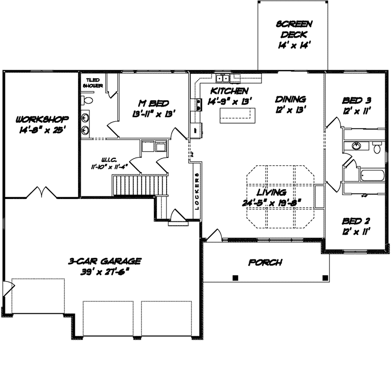 Jenkins Bend Ranch Home Plan 159D-0013 - Search House Plans and More