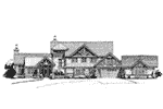 Traditional House Plan Front Elevation - Castle Hill Luxury Home 163D-0001 | House Plans and More