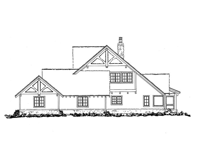 Traditional House Plan Right Elevation - Castle Hill Luxury Home 163D-0001 | House Plans and More