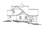 Mountain House Plan Right Elevation - Cedar Pointe Rustic Home 163D-0002 | House Plans and More