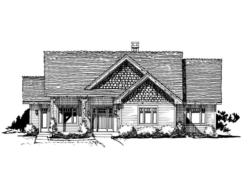 Cabin & Cottage House Plan Front Elevation - Cherokee Point Craftsman Home 163D-0003 | House Plans and More