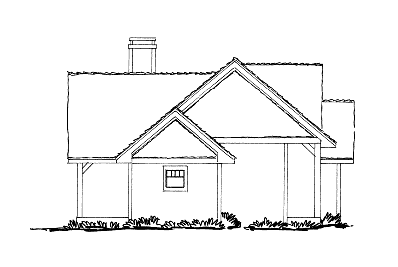 Lake House Plan Right Elevation - Cherokee Point Craftsman Home 163D-0003 | House Plans and More