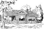 Log Cabin House Plan Front Image of House - Cub Creek Rustic Small Home 163D-0004 - Search House Plans and More