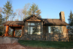 Log Cabin House Plan Front of Home - Cub Creek Rustic Small Home 163D-0004 - Search House Plans and More