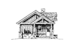 Log Cabin House Plan Left Elevation - Cub Creek Rustic Small Home 163D-0004 - Search House Plans and More