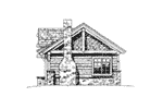 Log Cabin House Plan Right Elevation - Cub Creek Rustic Small Home 163D-0004 - Search House Plans and More