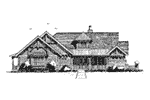 Log House Plan Front Elevation - Deer Park Lane Rustic Home 163D-0005 | House Plans and More
