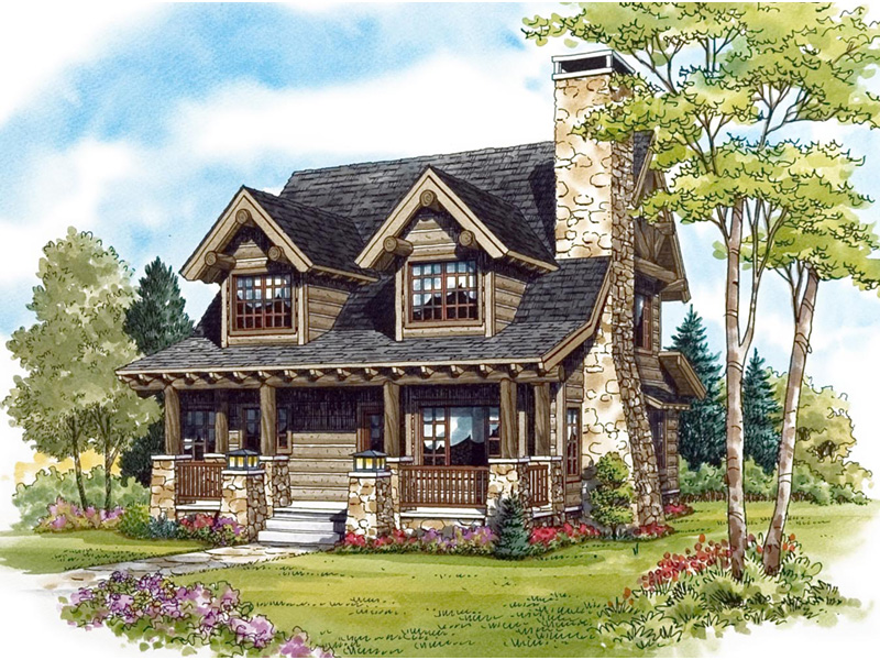 Cabin & Cottage House Plan Front Image - Laramie Hill Log Cabin Home 163D-0006 | House Plans and More