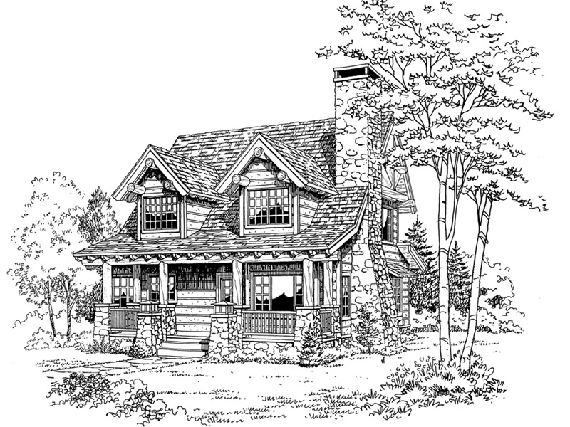 Cabin & Cottage House Plan Front Image of House - Laramie Hill Log Cabin Home 163D-0006 | House Plans and More
