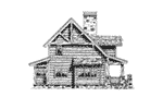 Cabin & Cottage House Plan Left Elevation - Laramie Hill Log Cabin Home 163D-0006 | House Plans and More