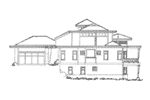 Waterfront House Plan Right Elevation - Oak Park Hill Modern Home 163D-0007 | House Plans and More