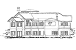 Craftsman House Plan Rear Elevation - Pinehurst Lane Rustic Home 163D-0008 | House Plans and More