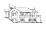Craftsman House Plan Right Elevation - Pinehurst Lane Rustic Home 163D-0008 | House Plans and More
