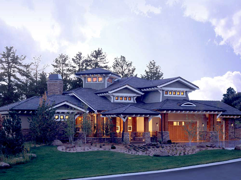 Craftsman House Plan Front of Home - Prairie Wind Luxury Home 163D-0009 | House Plans and More