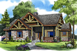 Craftsman House Plan Front Image - Sheridan Hill Rustic Log Home 163D-0011 | House Plans and More