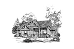 Craftsman House Plan Front Image of House - Sheridan Hill Rustic Log Home 163D-0011 | House Plans and More