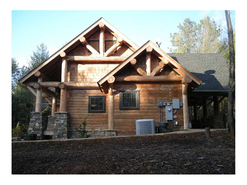 Craftsman House Plan Side View Photo - Sheridan Hill Rustic Log Home 163D-0011 | House Plans and More