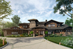 Rustic House Plan Front of Home - Spring Branch Modern Home 163D-0012 - Shop House Plans and More