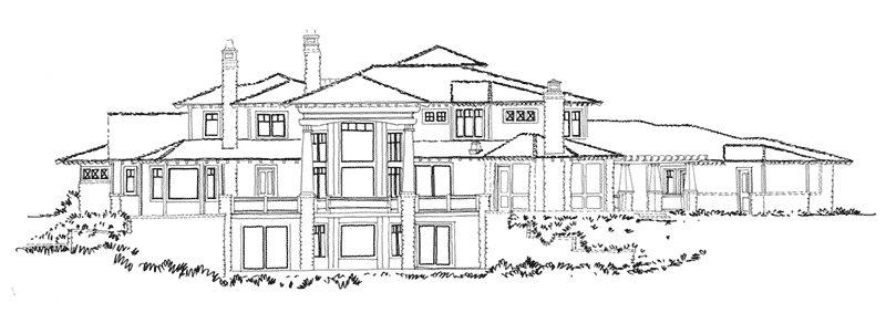 Rustic House Plan Rear Elevation - Spring Branch Modern Home 163D-0012 - Shop House Plans and More