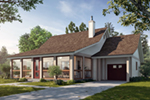 Ranch House Plan Front of Home - Summer Retreat Lowcountry Home 163D-0013 | House Plans and More