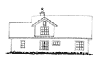 Ranch House Plan Rear Elevation - Summer Retreat Lowcountry Home 163D-0013 | House Plans and More